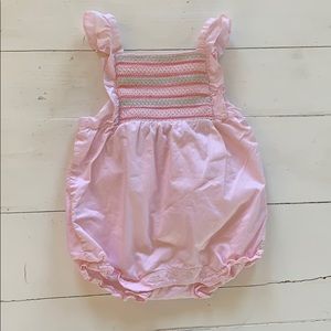 Pink bubble romper from Janie and Jack